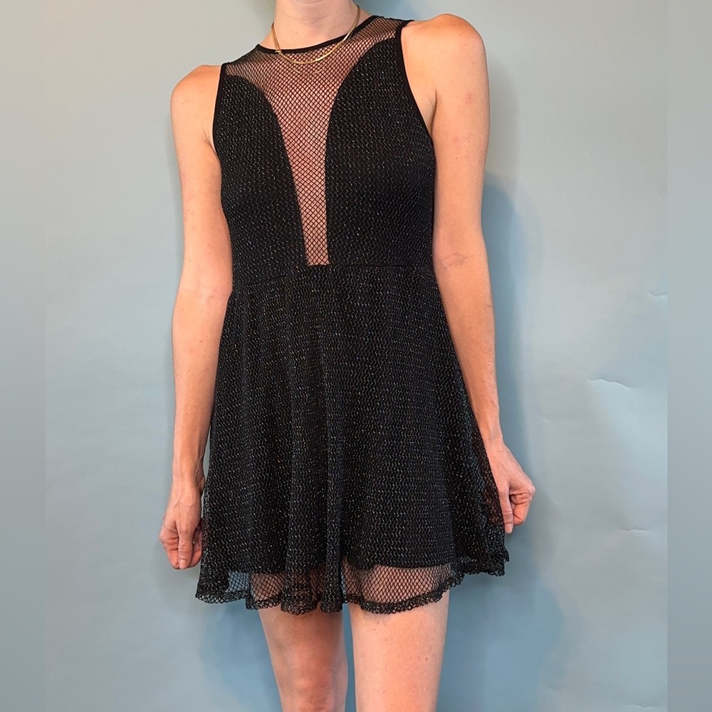 For Love and Lemons Nit Shimmer Black Mini
